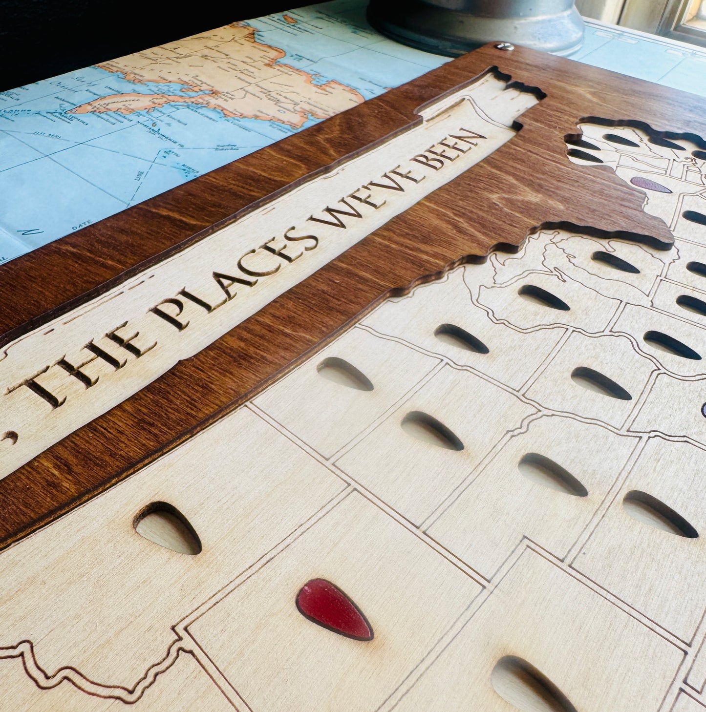 Oh the Places We’ve Been - 50 States Tracker Map