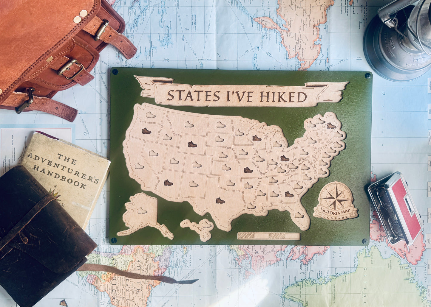 United States Travel Map with Custom Icons